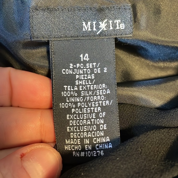 Y2K Whimsigoth Set Mix It 14 Black Midi Tank Sheer Floral Hip Hugger Fairycore - Picture 13 of 16